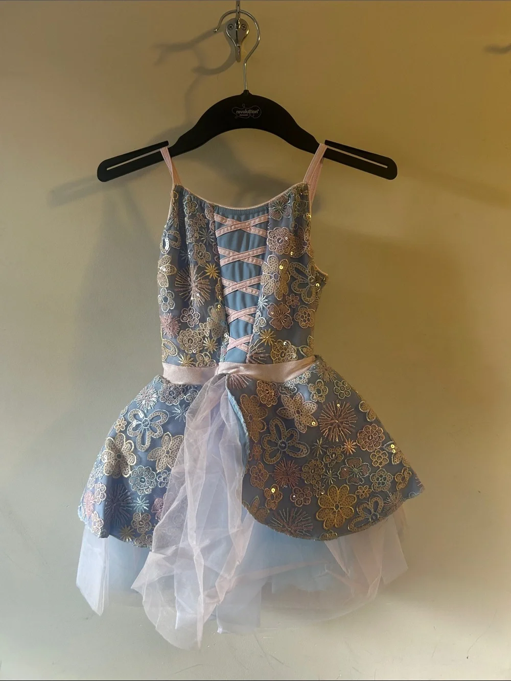 Revolution Blue and Pink Floral Tutu Dance Costume